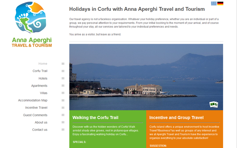 Aperghi Travel - Joomla ontwikkeling